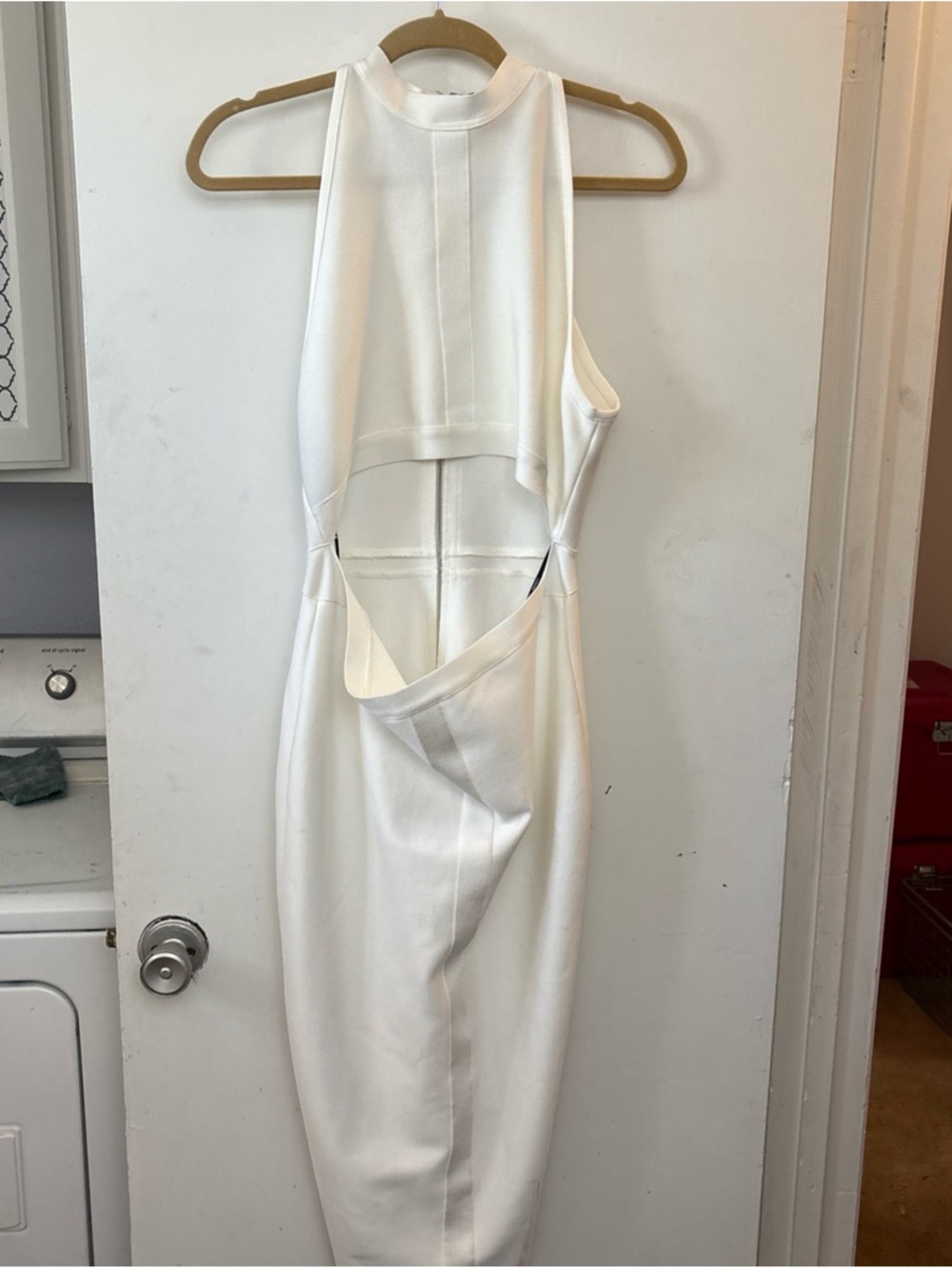 NWT Herve Leger Bandage Forever 21  Cut Out White Tight Wiggle Dress Size XL - Picture 4 of 11